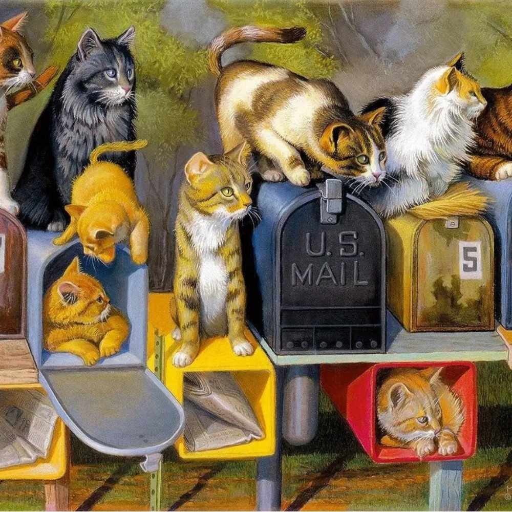 Ravensburger Cats Got Mail Puzzle. 500 pieces. EUC - Picture 3 of 3
